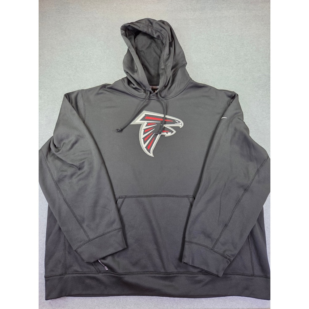 Nike NFL Atlanta Falcons Therma-Fit Hoodie Sweatshirt Dark Gray Men's XXL